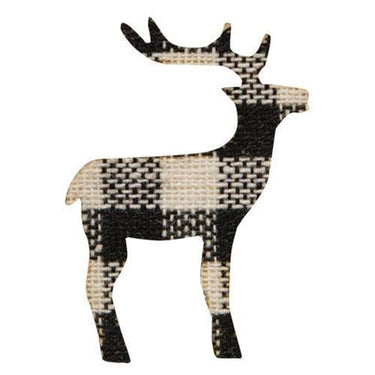 Black White Plaid Deer Bowl Filler - The Fox Decor
